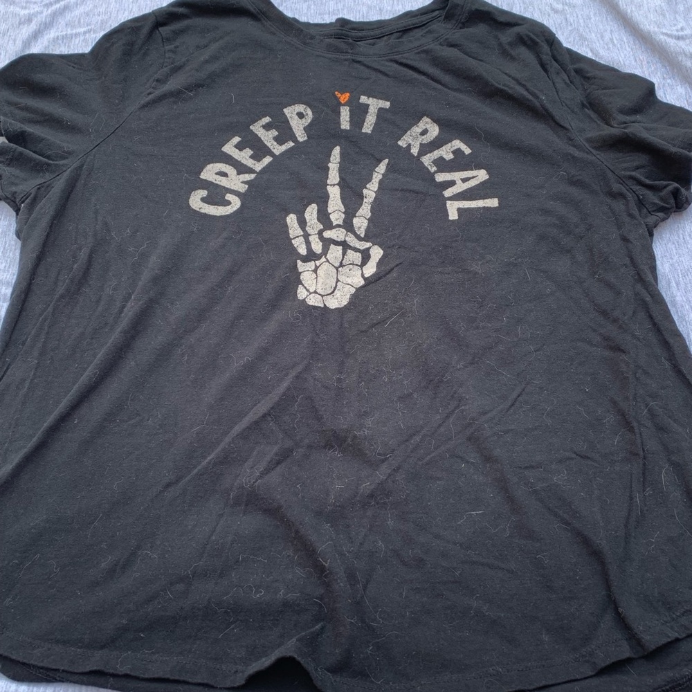 Black Graphic Halloween Tee